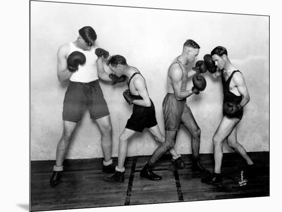 YMCA Boxing Class, Circa 1930-Chapin Bowen-Mounted Giclee Print