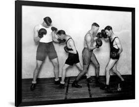 YMCA Boxing Class, Circa 1930-Chapin Bowen-Framed Giclee Print