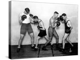YMCA Boxing Class, Circa 1930-Chapin Bowen-Stretched Canvas