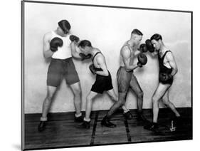 YMCA Boxing Class, Circa 1930-Chapin Bowen-Mounted Premium Giclee Print