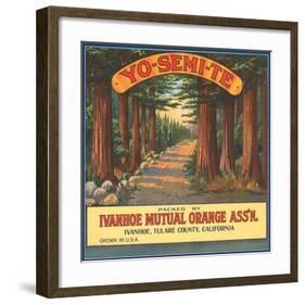 Yo-Se-Mite Oranges-null-Framed Art Print