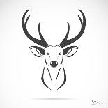 Vector Image of an Deer Head-yod67-Art Print