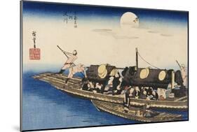 Yodo River-Ando Hiroshige-Mounted Giclee Print