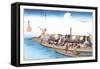 Yodo River-Ando Hiroshige-Framed Stretched Canvas