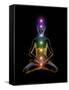 Yoga And the Chakras-Jose Antonio-Framed Stretched Canvas