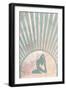 Yoga Boho Sun Rise Green 7-Sarah Manovski-Framed Giclee Print