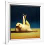 Yoga Chick Side Leg Lift-Lucia Heffernan-Framed Art Print