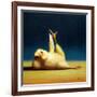 Yoga Chick Side Leg Lift-Lucia Heffernan-Framed Art Print