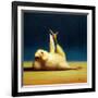 Yoga Chick Side Leg Lift-Lucia Heffernan-Framed Art Print