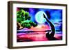 Yoga Chin Stand-P.D. Moreno-Framed Art Print