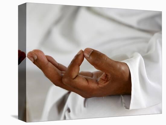 Yoga Class at Patanjali Yog Vidyapith, Haridwar, India, Asia-null-Stretched Canvas