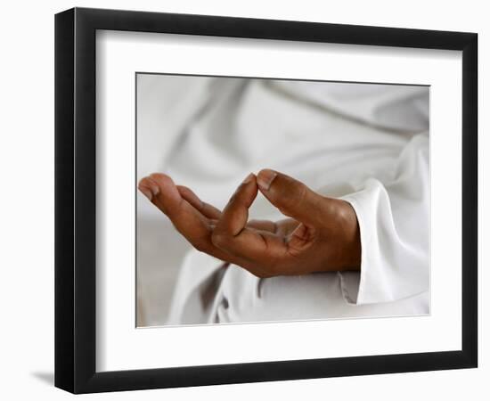 Yoga Class at Patanjali Yog Vidyapith, Haridwar, India, Asia-null-Framed Photographic Print