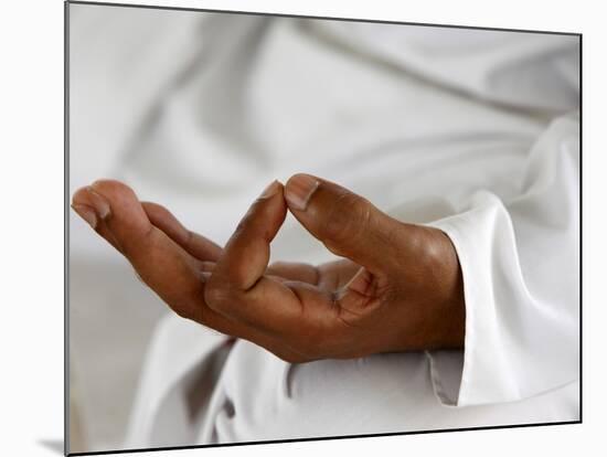 Yoga Class at Patanjali Yog Vidyapith, Haridwar, India, Asia-null-Mounted Photographic Print