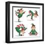 Yoga Elves 5-Marcus Prime-Framed Art Print