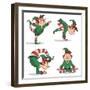 Yoga Elves 5-Marcus Prime-Framed Art Print