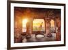 Yoga in Hampi Temple-Marina Pissarova-Framed Photographic Print