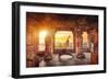 Yoga in Hampi Temple-Marina Pissarova-Framed Photographic Print