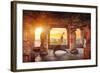 Yoga in Hampi Temple-Marina Pissarova-Framed Photographic Print