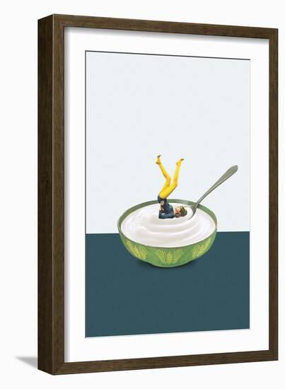 Yoga in my yogurt-Maarten Leon-Framed Giclee Print