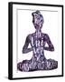 Yoga Letteing with Space Texture-Natalia An-Framed Premium Giclee Print