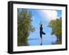 Yoga Meditation, Full Moon Island, Male Atoll, Maldives, Indian Ocean-Papadopoulos Sakis-Framed Photographic Print