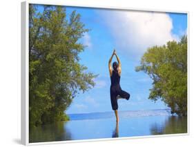 Yoga Meditation, Full Moon Island, Male Atoll, Maldives, Indian Ocean-Papadopoulos Sakis-Framed Photographic Print