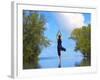 Yoga Meditation, Full Moon Island, Male Atoll, Maldives, Indian Ocean-Papadopoulos Sakis-Framed Photographic Print