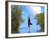 Yoga Meditation, Full Moon Island, Male Atoll, Maldives, Indian Ocean-Papadopoulos Sakis-Framed Photographic Print