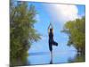 Yoga Meditation, Full Moon Island, Male Atoll, Maldives, Indian Ocean-Papadopoulos Sakis-Mounted Photographic Print