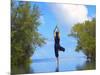 Yoga Meditation, Full Moon Island, Male Atoll, Maldives, Indian Ocean-Papadopoulos Sakis-Mounted Photographic Print