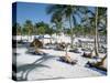 Yoga on the Beach, Cancun, Quintana Roo, Yucatan, Mexico, North America-Adina Tovy-Stretched Canvas