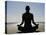 Yoga on the Beach, Northern Ireland-John Warburton-lee-Stretched Canvas