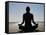 Yoga on the Beach, Northern Ireland-John Warburton-lee-Framed Stretched Canvas