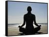 Yoga on the Beach, Northern Ireland-John Warburton-lee-Framed Stretched Canvas