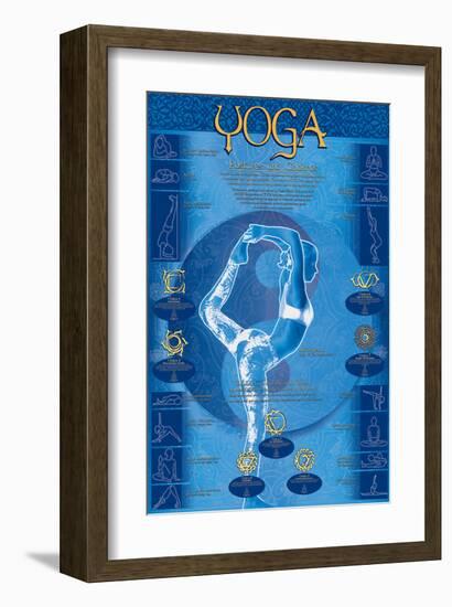 Yoga, Postures and Chakras-null-Framed Art Print