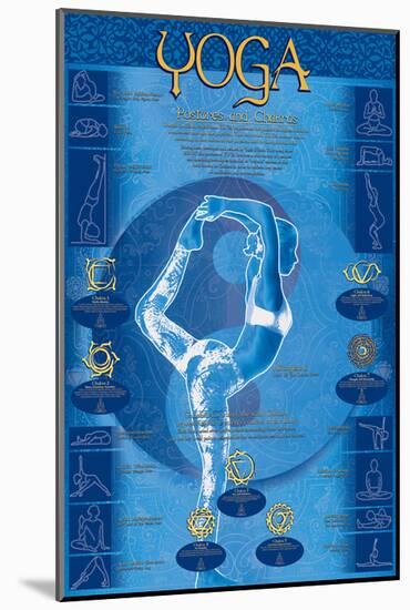 Yoga, Postures and Chakras-null-Mounted Art Print