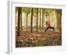 Yoga Practice Among a Rubber Tree Plantation in Chiang Dao, Thaialand-Dan Holz-Framed Photographic Print