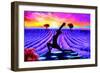 Yoga Warrior 1-P.D. Moreno-Framed Art Print