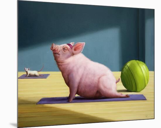 Yoga With Friends-Lucia Heffernan-Mounted Art Print