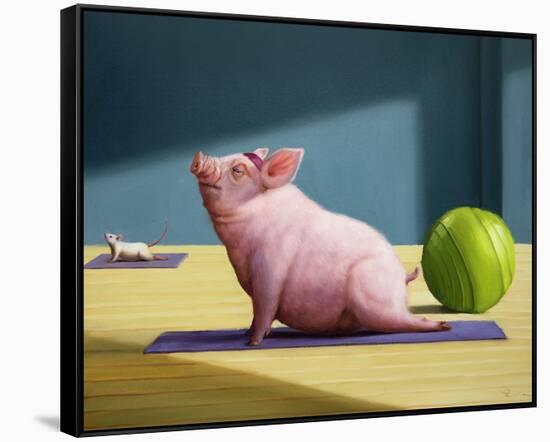 Yoga With Friends-Lucia Heffernan-Framed Stretched Canvas