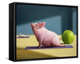 Yoga With Friends-Lucia Heffernan-Framed Stretched Canvas