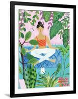 Yoga with Plants II-Farida Zaman-Framed Art Print