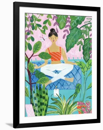 Yoga with Plants II-Farida Zaman-Framed Art Print