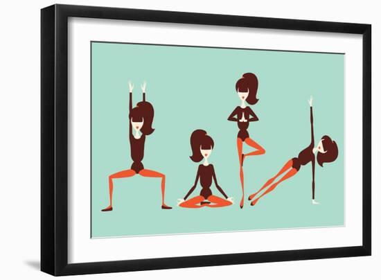 Yoga Workout-yemelianova-Framed Art Print