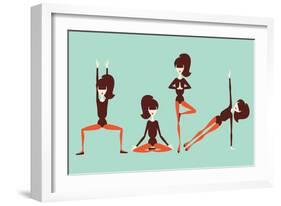 Yoga Workout-yemelianova-Framed Art Print