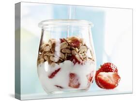 Yoghurt with Muesli and Strawberries-Dieter Heinemann-Stretched Canvas