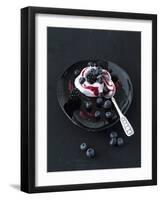 Yogurt Cream with Blueberries and Blackberries-Kai Schwabe-Framed Photographic Print