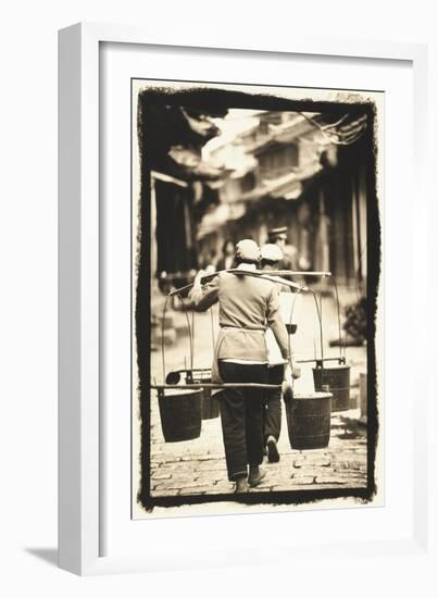 Yokes and Pails, Lijiang, China-Theo Westenberger-Framed Art Print