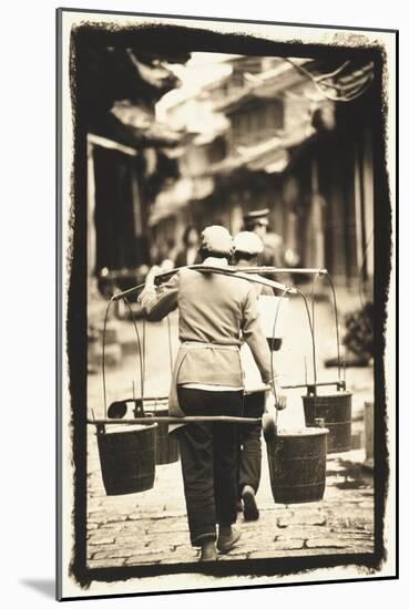 Yokes and Pails, Lijiang, China-Theo Westenberger-Mounted Art Print