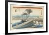 Yokkaichi--Mie River, C.1833-Utagawa Hiroshige-Framed Giclee Print